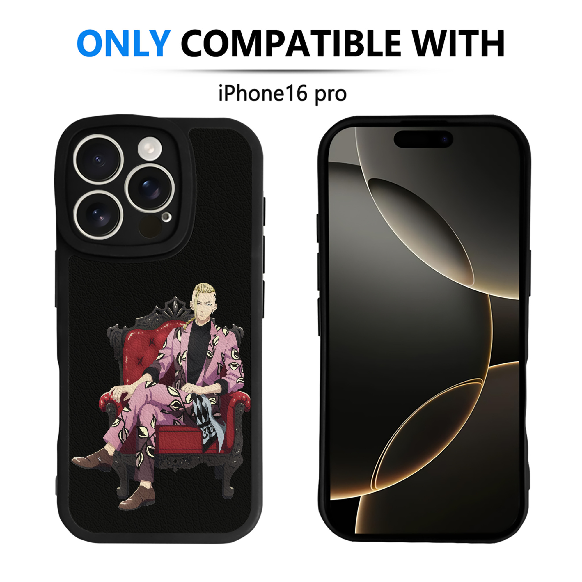 （画像用） 東京リベンジャーズ Tokyo Revengers 【iPhone 16シリーズ対応】シリコンスマホケース（レザー調） 材質：シリコン